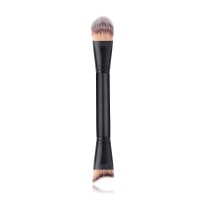 Custom Logo Single Classics Black Wood Handle Brush  Double head Makeup Brush Cosmetic Tool